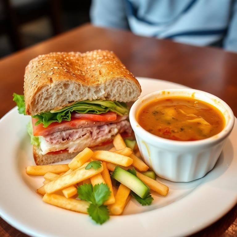 ½ Sandwich + Soup